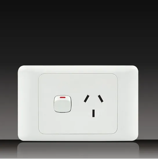 China Factory Igoto SAA Australia Electric Light Wall Switch 10A Horizontal Single Powerpoint Wall Switch