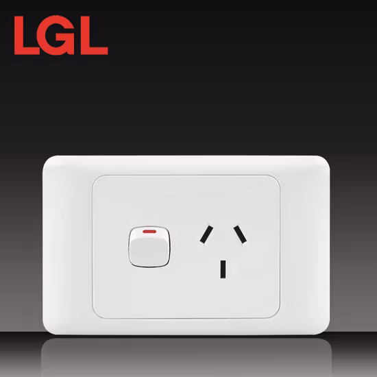 China Factory Igoto SAA Australia Electric Light Wall Switch 10A Horizontal Single Powerpoint Wall Switch
