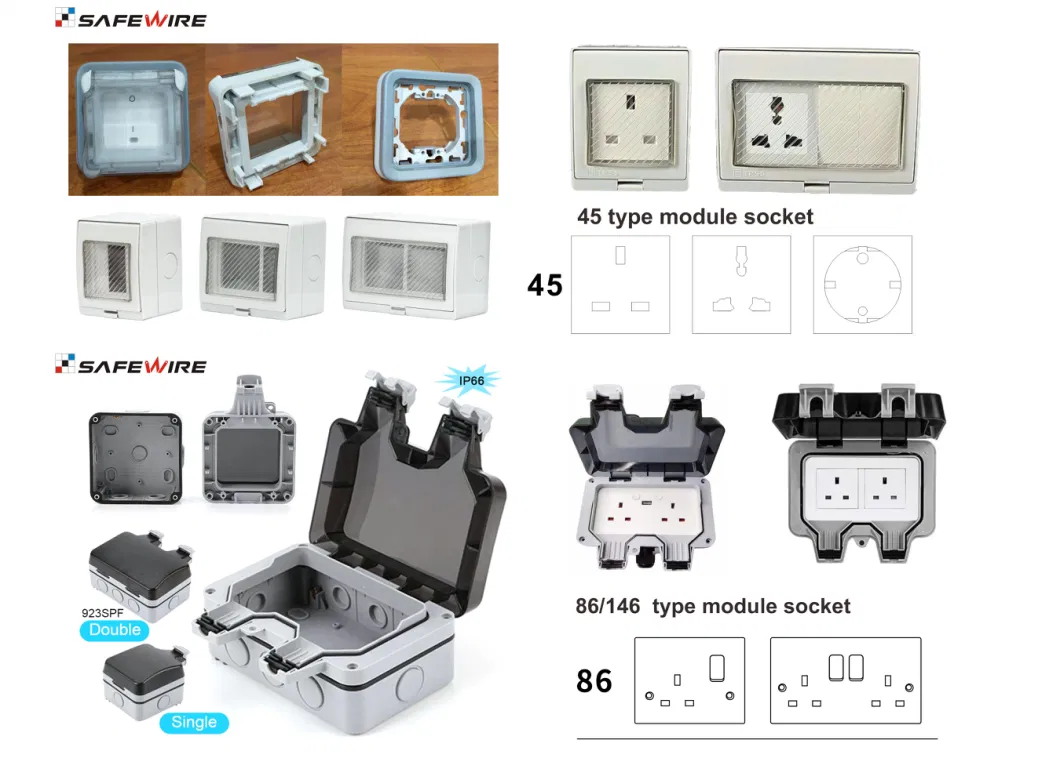 Waterproof Box Flush-Mounting Box Switch Box Floor Mounted Socket Wall Mounted Socket