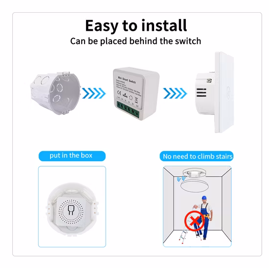 Minco Home Tuya WiFi Smart Switch Module Electrical Switch Circuit Breaker Mobile Phone APP Control
