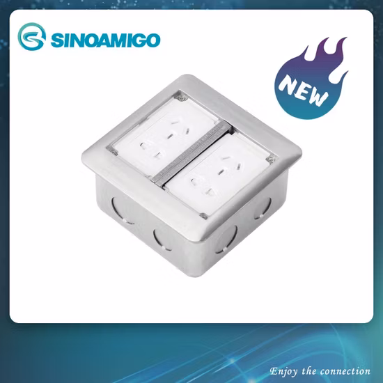 Soquete de piso com tampa articulada lateral Sinoamigo 2