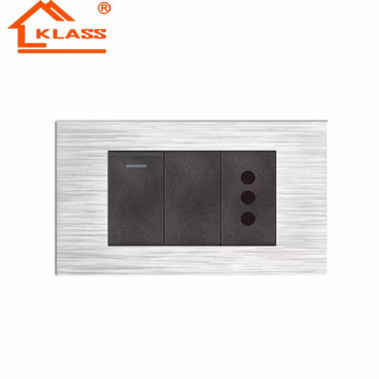 Venda por atacado padrão da América do Sul Edge 3gang 1way tomada elétrica de parede