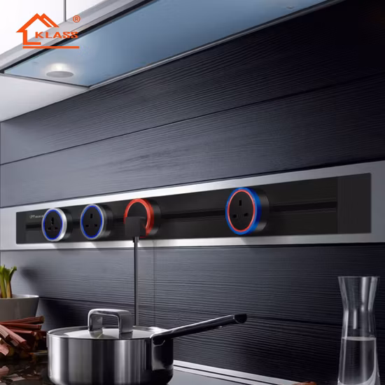 Tomada elétrica de trilha de energia de superfície, trilho de trilha de energia de mesa, tomada de mesa de escritório escondida