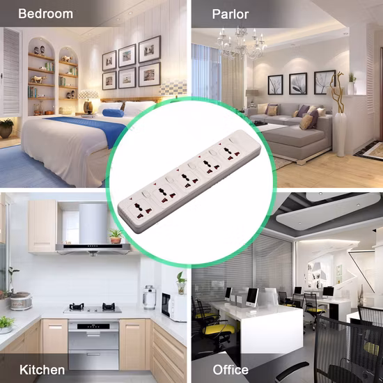 Tomada de parede universal de 5 pinos 10A 250V