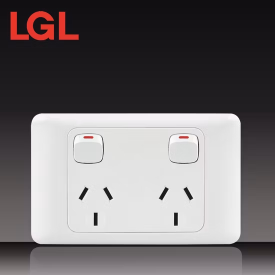 China Factory Igoto SAA Austrália Interruptor de parede de luz elétrica 10A Interruptor de parede Powerpoint único horizontal